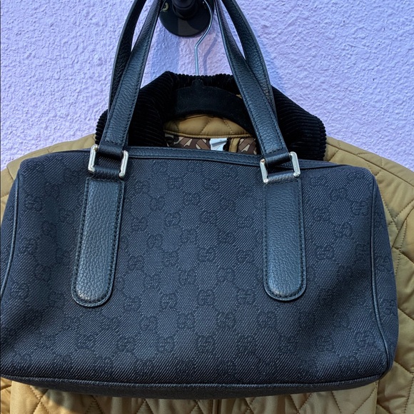 Gucci Black monogram and leather purse - Picture 2 of 12